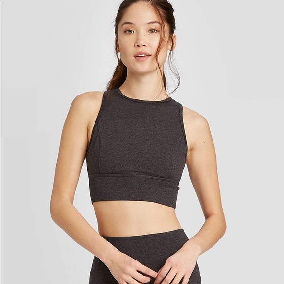 JoyLab Other - JoyLab High Neck Brushed Jersey Bra